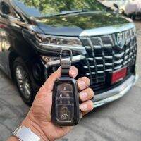 เคสโลหะรีโมทรถ Toyota Alphard 2022 แบบ 2 ชั้น รุ่นถอดกุญแจในรีโมทได้ (Double-Layer Metal Aluminum Alloy Key Cover with transparent push button Guard 360) Toyota Key Sets Model Alphard ,Majesty