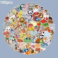 50/100PCS Cute Cartoon Animal Stickers Motorcycle Luggage Guitar Skateboard Cool Graffiti Sticker for Kid Decal Toys Gift Stickers Labels