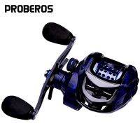 PROBEROS Bc Reel ตื้นรอกตกปลาแบบม้วน7.2:1ความเร็วสูงน้ำจืดรอกโลหะตกปลา10 KG Max ประมงลาก Tackle Baitcasting Reel 12เบรกแม่เหล็กระบบ LW10