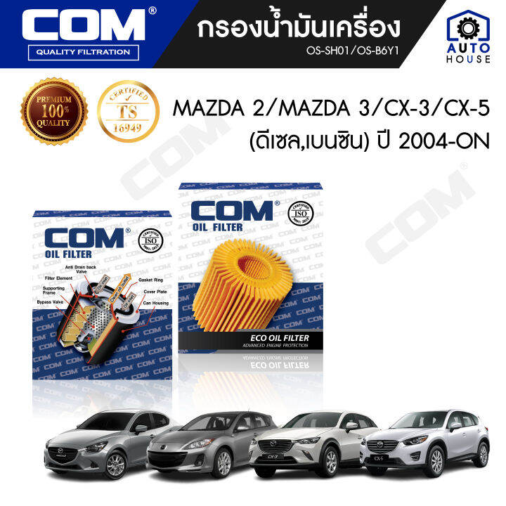 กรองน้ำมันเครื่อง-mazda-2-มาสด้า-mazda-3-cx3-cx5-เครื่องยนต์-ดีเซล-เบนซิน-ไส้กรอง-com