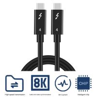 8K Thunder-Bolt 4สาย USB 4 40อะแดปเตอร์ Gbps USB USB C สายเคเบิล Type-C PD 100W USB-C ถ่ายโอนข้อมูลสายชาร์จได้อย่างรวดเร็วสำหรับแล็ปท็อปมือถือสายโทรศัพท์ตัวแปลง