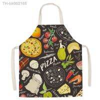 ✼﹍ Cute Food Pattern Mens Burger French Fries Pizza Pattern Kids Sleeveless Apron Womens Kitchen Apron Kitchen Household Items