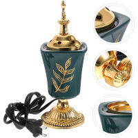 Hemoton กระถางธูปไฟฟ้าตกแต่งตะวันออกกลาง Censer ครัวเรือน Censer Decor (US Plug)