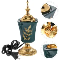 Funnmall กระถางธูปไฟฟ้าตกแต่งตะวันออกกลาง Censer ครัวเรือน Censer Decor (US Plug)