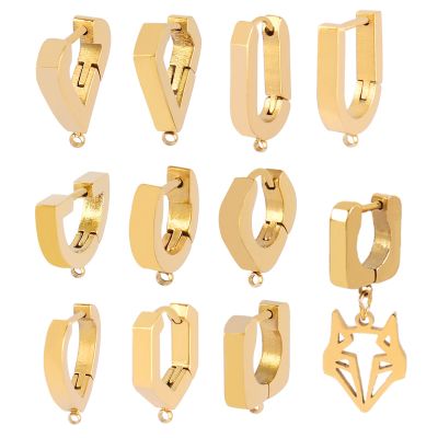 【YP】 5pcs 316L Hoop Earrings Fitting Base Jewelry Making Accessories
