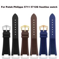 Mens watch accessories are suitable for Patek Philippe 5711 5712G Nautilus watch chain special notch silicone strap 24-13mm