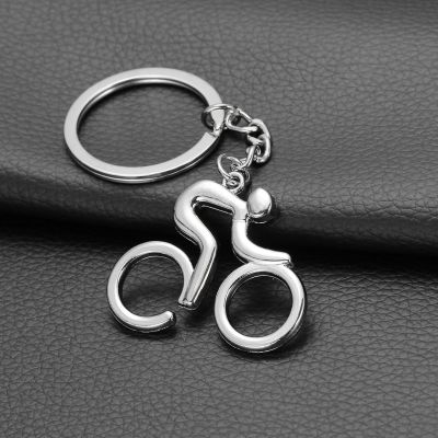 TAFREEMan ride on bicycle key chain fashion bike keychain metal key pendant factory price drop shipping Key holder Key Chains