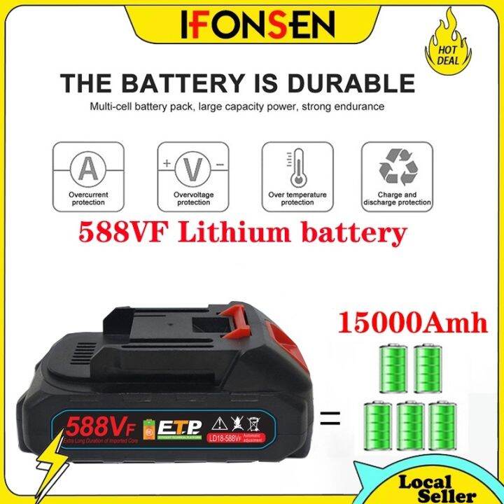 toppcjpga 15000mAh 588VF Lithium Battery for Power Tools Electric