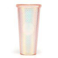 Starry Durian Creative Cup Straw Mug Simple Cute Net Red Plastic Bottom Outdoor Portable Cup