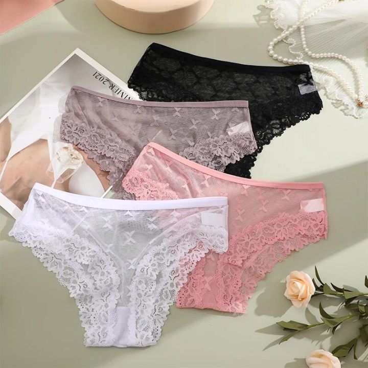 [KARRU] FINETOO1Pcs Women Lace Brazilian pants Female Underwear Sexy ...