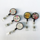 Retractable Badge Reel Classic Pretty Sunflower Flowers Staff ID Card Work Card Display Clip Badge Holder Accessories