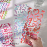 Winzige Glitter Sticker Ribbon Aesthetic Stickers Scrapbook Journal Decorate Toploader Sticker Hologram stickers