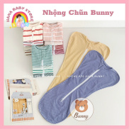 Nhộng chũn cao cấp hoạ tiết kẻ Bunny cho bé sơ sinh