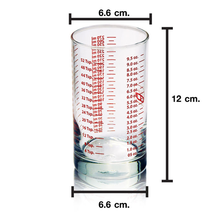 แก้วตวง-ทรงกระบอก-9-5-ออนซ์-cylinder-measuring-cup-9-5-oz-delisio-รหัสสินค้า-1610-329