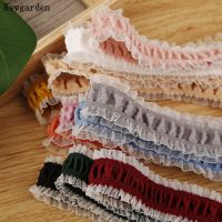 [HOT!] Kewgarden Ruffle Lace Folds Voile Ribbon 25mm 38mm 1 quot; 1 1/2 quot; DIY Hair Bow Accessories Handmade Tape Packing Riband 10 Yards