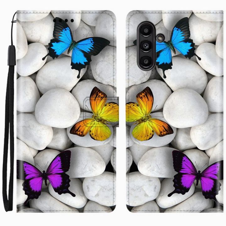 for-coque-samsung-galaxy-a14-case-leather-wallet-flip-case-for-samsung-a14-5g-galaxya14-a-14-phone-cases-fundas-etui-shell-phone-cases