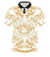 2023 New Original Versace13 Polo Shirt New Polo Shirt Short-sleeved Handsome Shirt Tide Brand Fashion Mens Polo Shirt Mens Top Clothes Size：s-6xl Summer Popular