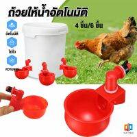 Time ถ้วยให้น้ำอัตโนมัติ สำหรับไก่ 4 ชิ้น 6 ชิ้น Automatic drinker