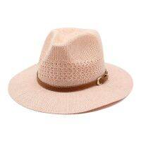 Summer Hat  For Women 2023 New Knitted Straw Hat French Bowler Hat Belt With Accessories Jazz Hat Breathable Sun Hat Beach Cap