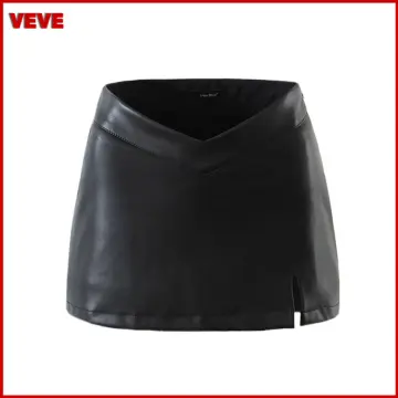 Buy Black Leather Skirt online