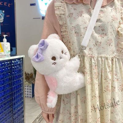 【hot sale】✥✲ C16 Cat Satchel Girl Cute Childrens Plush Doll Crossbody Bag JK Girlfriend Girlfriend Gift Bag for Women