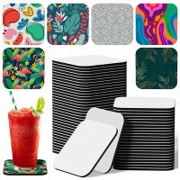 38Pcs Sublimation Blanks Cup Coasters, Square Sublimation Coasters Blanks Heat Transfer Cup Mat Blank Coasters