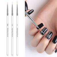 3Pcs/set 7/9/11mm Nail Art Gradient Crystal Design Painting Drawing Pen Lines Stripes Brush Flower Nail Art Manicure Tools Artist Brushes Tools