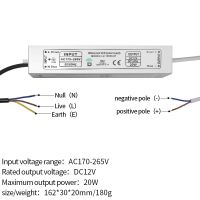 12V แหล่งจ่ายไฟ Ip67กันน้ำหม้อแปลงกระแสคงที่โคมไฟ Led บัลลาสต์ Ic ที่เสถียร10W/20W/30W/45W/60W/80W/100W