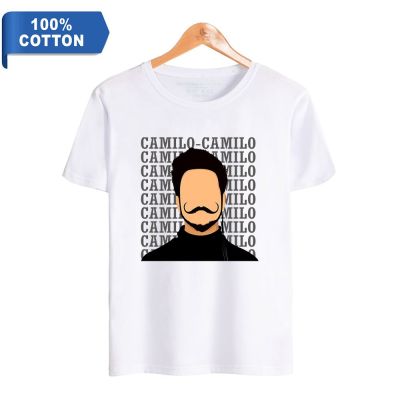 T shirt Men Camilo Echeverry Tshirt O-Neck 100%Cotton Women Mens Tshirt High Quality Harajuku Streetwear Pop Singer Y2k Tops