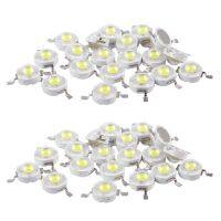 40 Pcs High Power 2 Pin 3W White LED Bead Emitters 170-190Lm 6000K