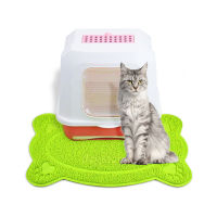 Waterproof Cat Litter Mat, Non-slip Litter Trapper Mats s Accessories, Dish Bowl Food Feed Mat, Eliminates Litter Tracking