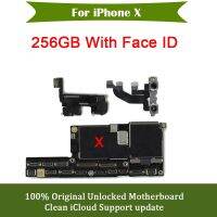 X 256กรัมพร้อม Face ID X 256G มาเธอร์บอร์ดต้นฉบับสำหรับ XS Max Logic Board หลักพร้อมชิพเต็มรูปแบบ IOS ทำความสะอาด Icloud LTE 4G เครือข่าย