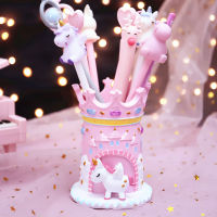 Ins Girl Heart Cute Unicorn Pen Holder Student Female Fashion Creative Personality Storage Box Stationery Pen Container Ornaments