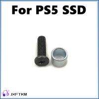 JXFTKM 6 Sets โลหะสำหรับตกแต่ง สกรูฮาร์ดไดรฟ์ สีดำสีดำ การเชื่อมข้าม วงแหวนเหล็ก ของใหม่ ทนต่อการกัดกร่อน ส่วนประกอบคอนโซลเกม สำหรับ PS5 SSD