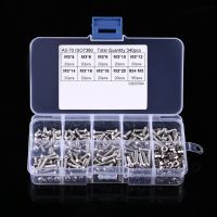 340PCS/Lot M3 Button Head Hex Socket Screw Nut Stainless Steel SS304 M3 Screws Nuts Assortment Kit Fastener Hardware