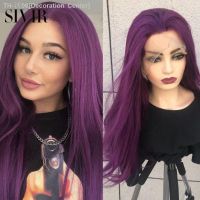 Sivir Synthetic Purple Lace Brazilian Wig Long Straight Wigs For Women Middle Part Hair Party/Daily/Cosplay Heat Resistant Fiber [ Hot sell ] Decoration Center