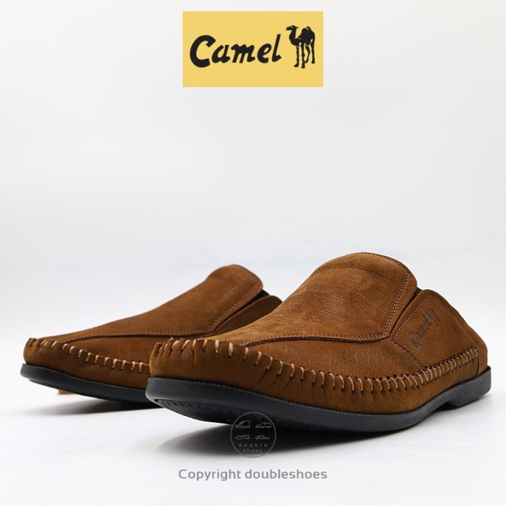 camel-รองเท้าคัทชูเปิดส้น-หนังแท้-หนังลายช้าง-พื้นนุ่ม-เย็บพื้น-รุ่น-cm108-ไซส์-40-45