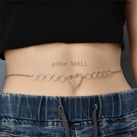 pime MALL ผู้หญิงแฟชั่น rhinestone หัวใจเอวโซ่เข็มขัดคริสตัล Body CHAIN PARTY Jewelry