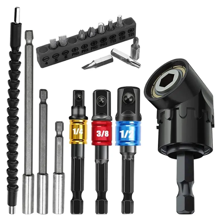 Impact Grade Driver Sockets Adapter Drill Extension Set,Flexible Drill