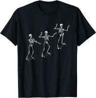 Funny Skeleton Skateboard Halloween Tee T-Shirt Oversized Casual T Shirts Cotton T Shirt for Men Casual