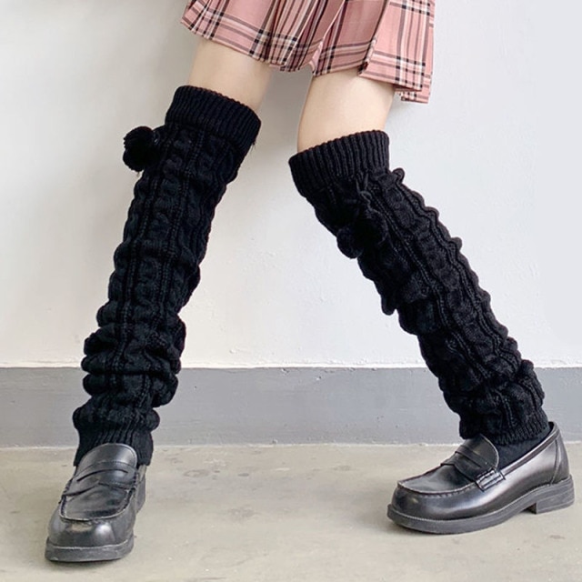Leg Warmers Women Girls Thick Leg Warmer Winter Warm Cable Knit Fuzzy Leg Warmers Knitted Long Boot Cuffs 