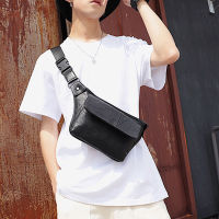 Korean version Men Waist Bag Purse Fashion Leather Mens Belt Bags Outdoor sports Luxury Chest Bag Black Waterproof Fanny pack