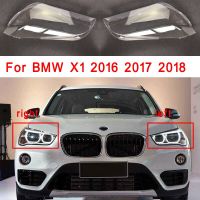 ฝาครอบไฟหน้ารถเลนส์แก้วไฟหน้าโป๊ะไฟแบบโปร่งใส S สำหรับ BMW X1 2016-2018