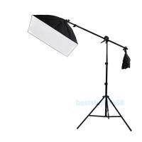 สตูดิโอถ่ายภาพ ไฟต่อเนื่อง ซอฟบ็อกพร้อมขาแขวนขาตั้งไฟและถุงทราย 50x70 Softbox