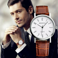 【Fairy Castle】Men S Quartz Business Watch Simple Leather Belt Wristwatch Creative Classic Calendar Dial Men S Watch Gift