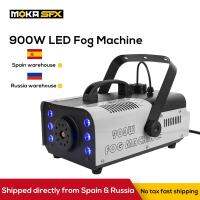 Laquitalo MOKA SFX 900W Led/ 900W เครื่องตัดหมอกสีแบบพกพาไร้สายรีโมทเครื่องควัน LED สำหรับงานฮาโลวีน