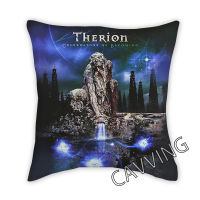 THERION วง3D พิมพ์โพลีเอสเตอร์ปลอกหมอนตกแต่งโยนปลอกหมอนสแควร์ซิปปลอกหมอนของขวัญแฟนๆ