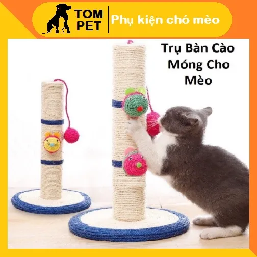 Trụ Cào Móng Cho Mèo Có Bóng Treo, Hình Nộm Xinh Xắn - TOM PET