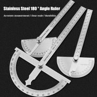 TRYJUV ไม้บรรทัด เครื่องมือวัดเครื่องมือเครื่องมืองานไม้ Caliper Goniometer สแตนเลสหัวกลม180องศาไม้โปรแทรกเตอร์ไม้บรรทัดมุมปรับไม้โปรแทรกเตอร์ไม้โปรแทรกเตอร์