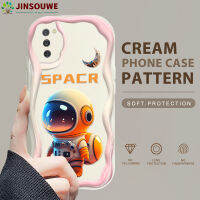 เคสมือถือ Galaxya02s Samsunga02s A02S กาแล็กซี่ปลอกสำหรับ Samsung เคสมือถือสำหรับนักบินอวกาศการ์ตูนเด็กหญิงเด็กชายเนื้อครีมฝาครอบนุ่มขอบลอน